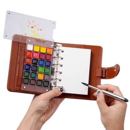Roselli Watercolor Travel Sketchbook Set - Premium Dual-Tip Brush, Paints & 100% Cotton Paper