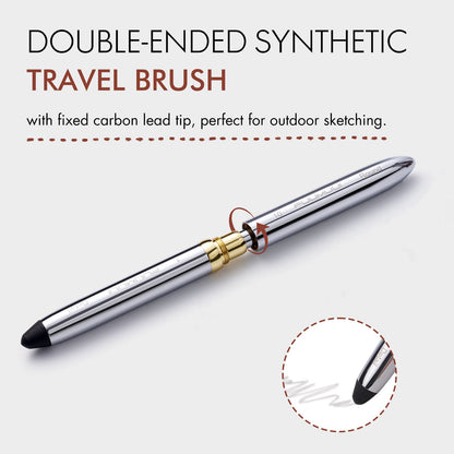 Roselli Watercolor Travel Sketchbook Set - Premium Dual-Tip Brush, Paints & 100% Cotton Paper