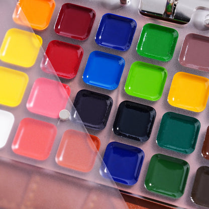 Roselli Watercolor Travel Sketchbook Set - Premium Dual-Tip Brush, Paints & 100% Cotton Paper