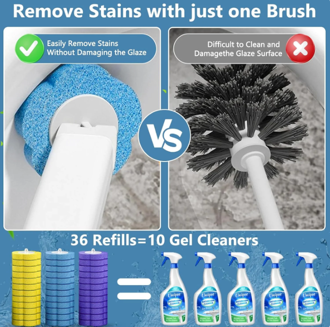 KUBOZN® No-Touch Disposable Toilet Wand Set - Hygienic Scented Cleaning System💧