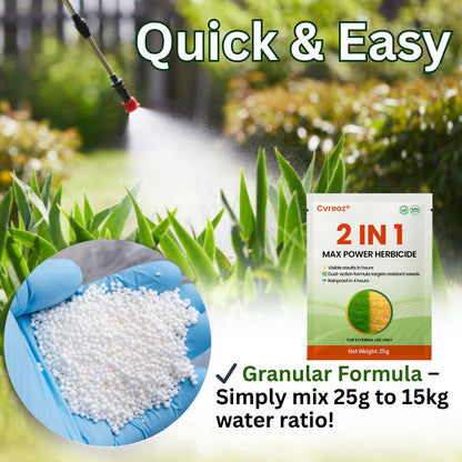 🌿 Cvreoz® 2-in-1 Weed Killer | Same-Day Results & Kills Roundup-Resistant Weeds